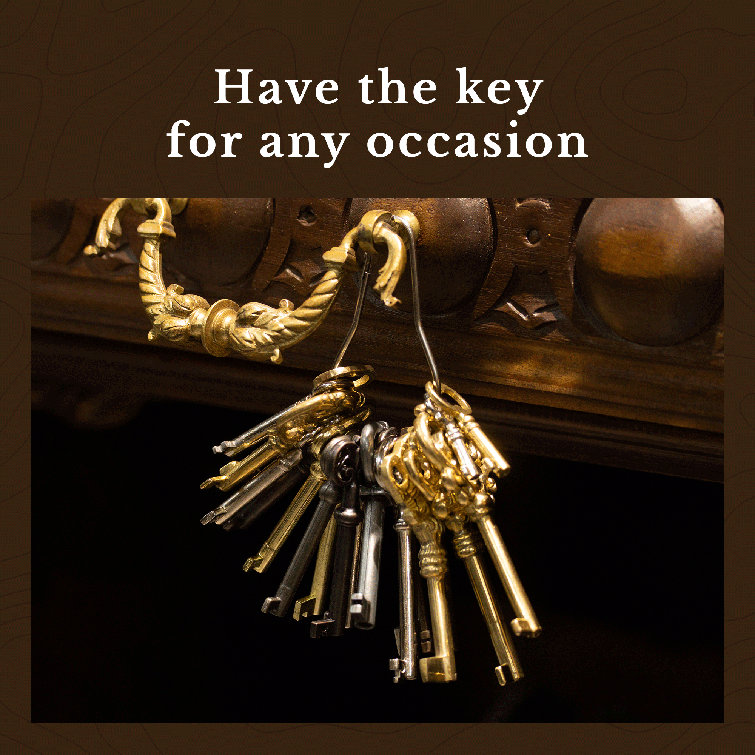 UNIQANTIQ HARDWARE SUPPLY Antique Copper Hollow Barrel Skeleton Key For